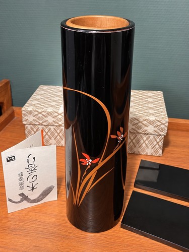 Japan aizu lackvase - aizu,