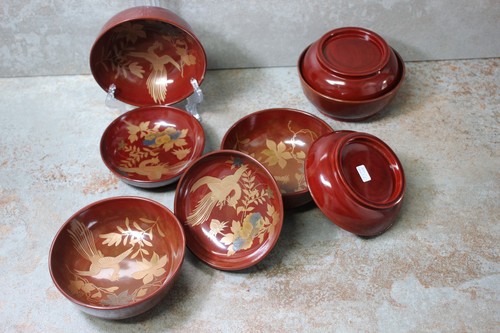 Japanischer lack reisschalen - japanischer,