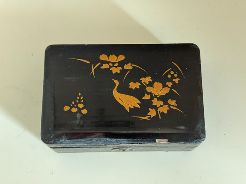 Japan lackdose kranich blumen - lackdose,